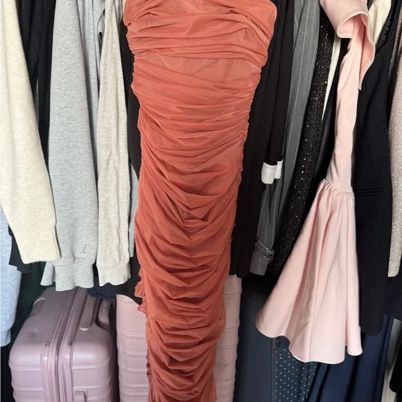 House of CB Blush Pink Strapless Dress - Picture 2 of 5